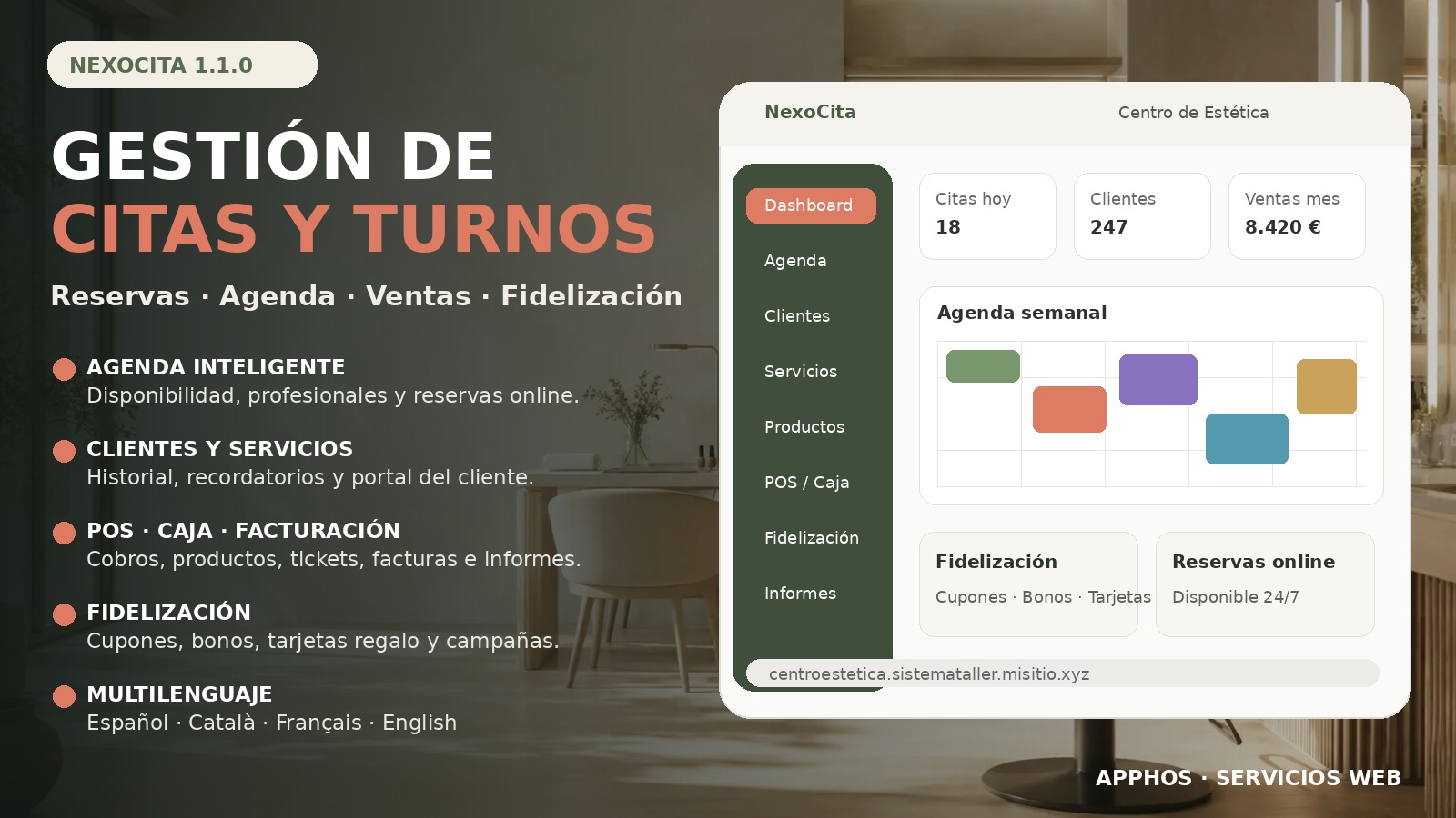 NexoCita - Gestión de Citas, Ventas y Fidelización