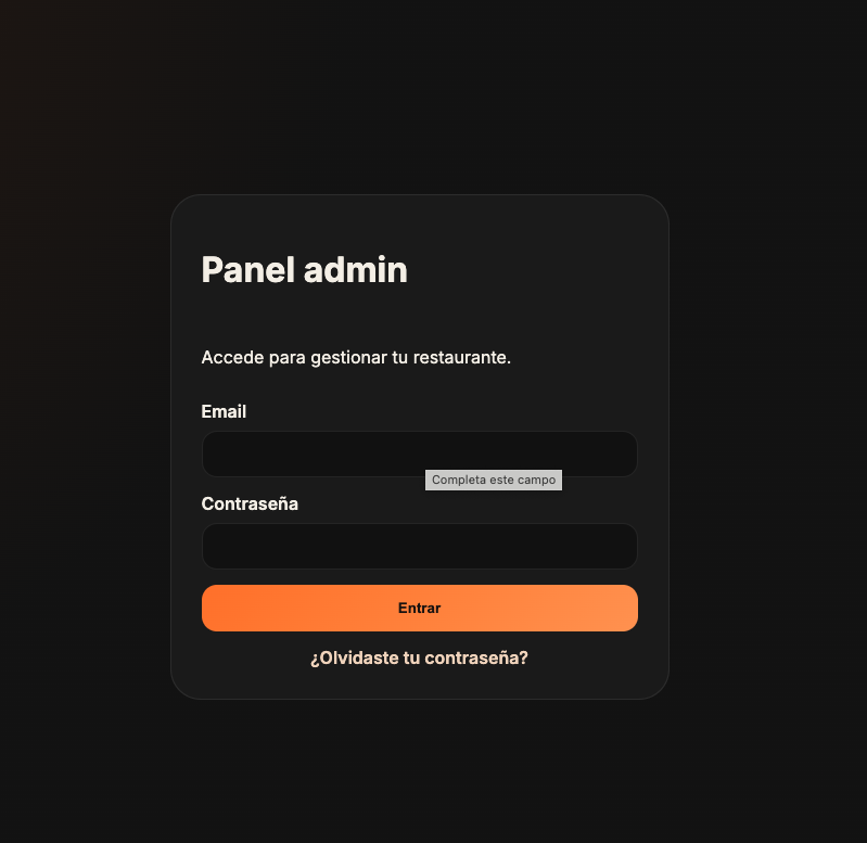 Sistema para Crear cartas QR para Restaurantes