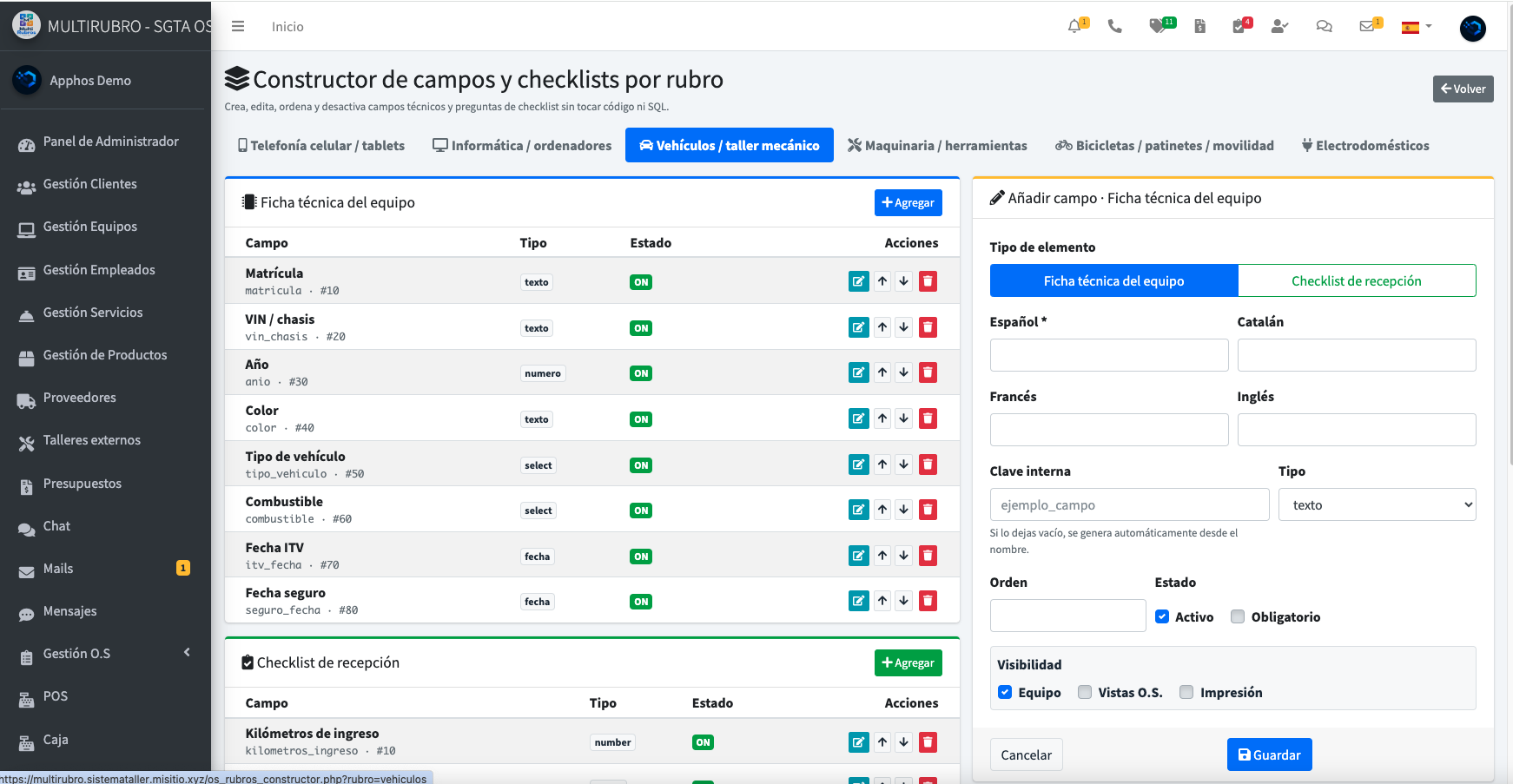 Sistema de Gestió Multirúbrica Multillenguatge