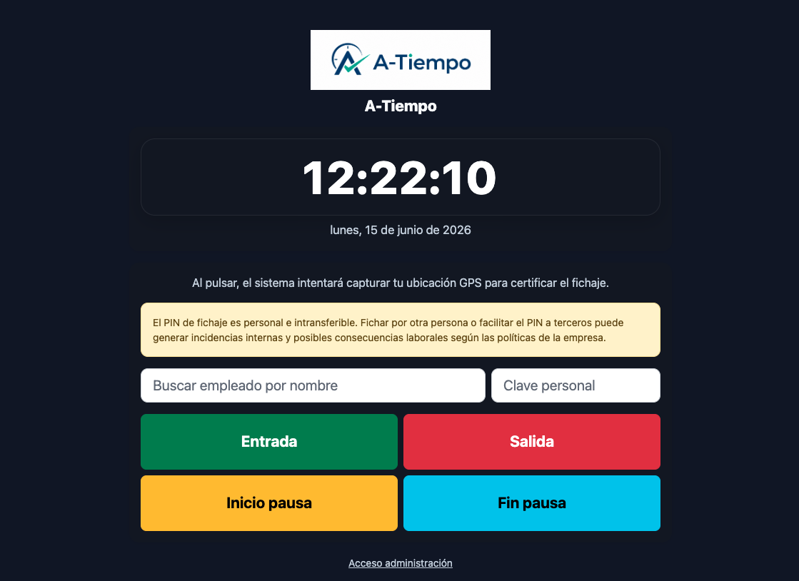 A-Tiempo - Time Clock and Attendance System
