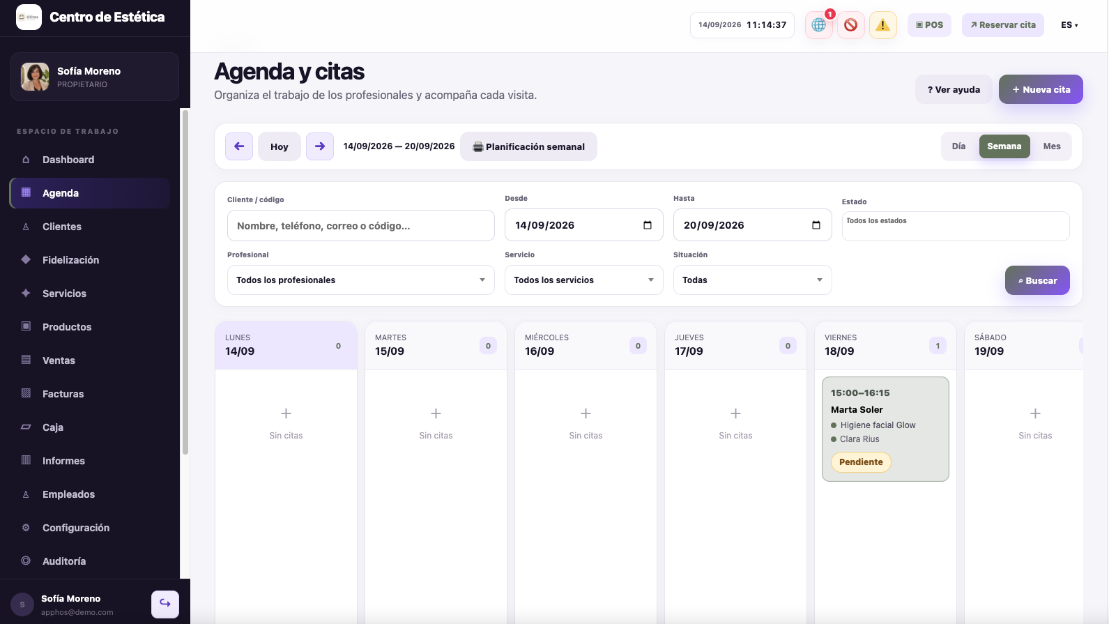 NexoCita - Gestión de Citas, Ventas y Fidelización