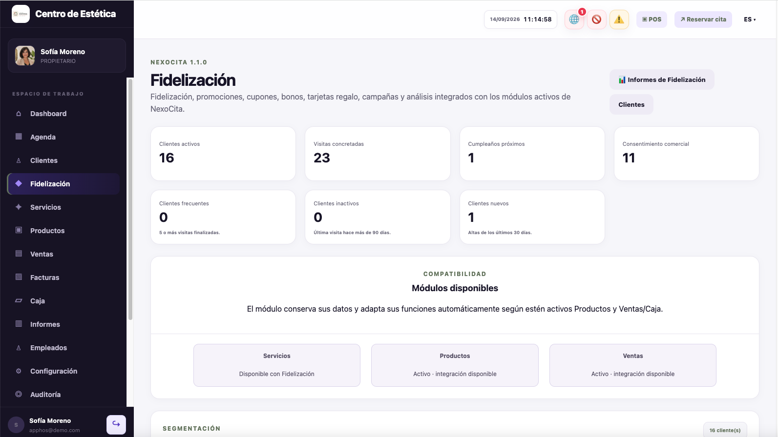 NexoCita - Gestión de Citas, Ventas y Fidelización