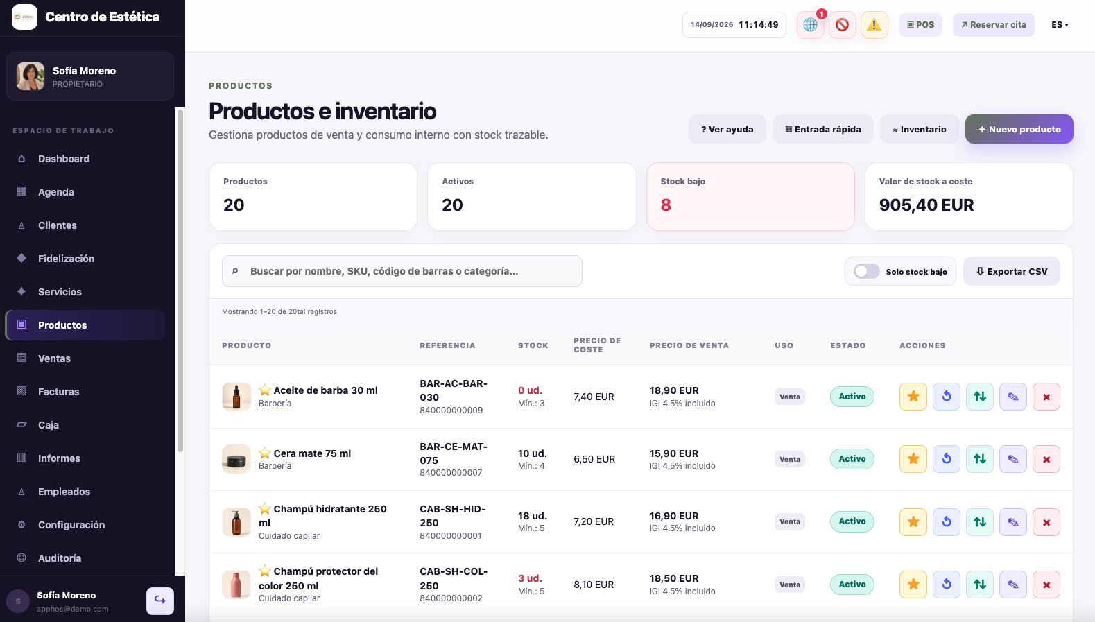 NexoCita - Gestión de Citas, Ventas y Fidelización