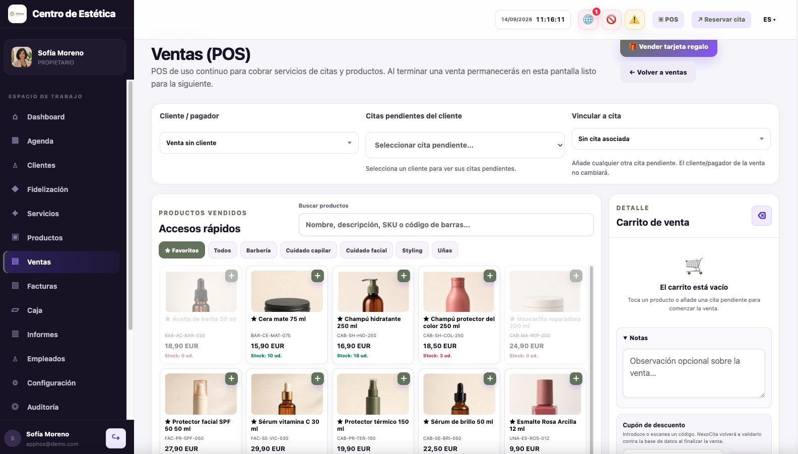 NexoCita - Gestión de Citas, Ventas y Fidelización